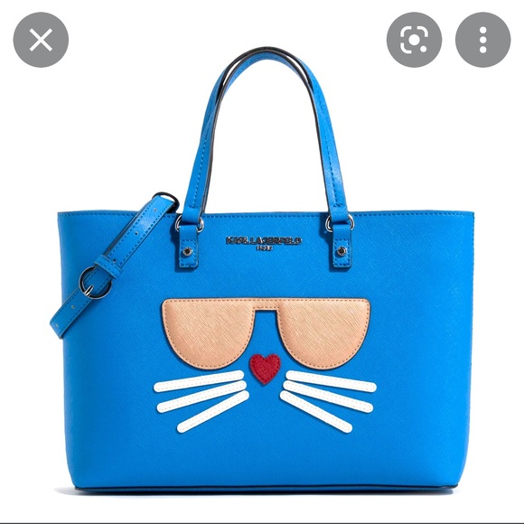 Karl Lagerfeld Handbags - KARL LAGERFELD PARIS 🗼ELECTRIC BLUE 💙MAYBELLE COOL🕶CAT🐱CROSSBODY SATCHEL 🤩